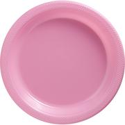 Pink Plastic Dinner Plates, 10.25in, 50ct
